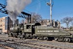 BLW 26 passing the Scranton Mansion with the IHS Santa Train